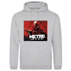 Hoodie with Print Metro Theme Print - 2XL grey