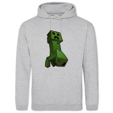 Hoodie with Print Minecraft Creeper - 2XL grey