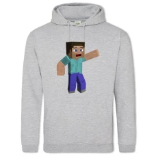 Hoodie with Print Minecraft Steve Hero - 2XL grey
