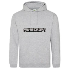 Hoodie with Print Minecraft Main Logo - 2XL grey