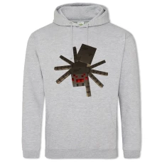 Hoodie with Print Minecraft Spider - 2XL grey