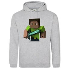 Hoodie with Print Minecraft Hero - 2XL grey