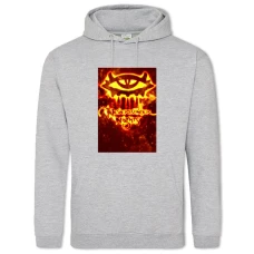 Hoodie with Print Neverwinter Nights Fire Logo Print - 2XL grey
