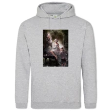 Hoodie with Print Nier Automata Theme Print - 2XL grey