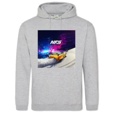 Hoodie with Print NFS Heat Theme Print - 2XL grey