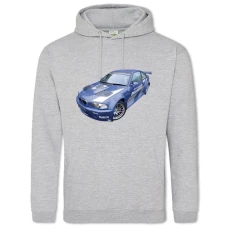Hoodie with Print NFS Blue Car - 2XL grey