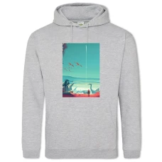 Hoodie with Print No Mans Sky Universe Print - 2XL grey
