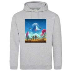 Hoodie with Print No Mans Sky Main Theme - 2XL grey