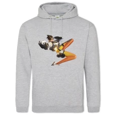 Hoodie with Print Overwatch Tracer - 2XL grey