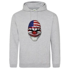 Hoodie with Print Payday Mask - 2XL grey
