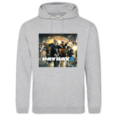 Hoodie with Print Payday 2 Theme - 2XL grey