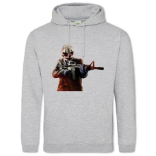Hoodie with Print Payday Hero Gun - 2XL grey