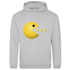 Hoodie with Print Pac-Man Yellow Hero Print - 2XL grey