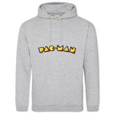 Hoodie with Print Pac-Man Logo - 2XL grey