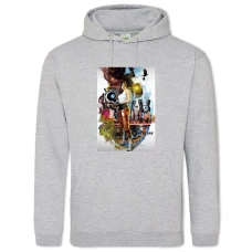 Hoodie with Print Portal Theme - 2XL grey