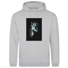 Hoodie with Print Portal Print - 2XL grey