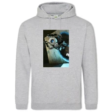 Hoodie with Print Portal Robot - 2XL grey