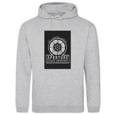 Hoodie with Print Portal Aperture Print - 2XL grey