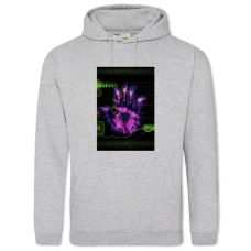 Hoodie with Print Quake Hand - 2XL grey