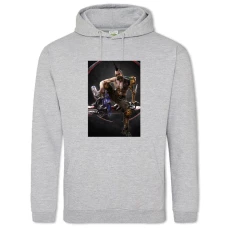 Hoodie with Print Quake Main Theme - 2XL grey