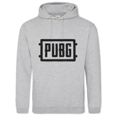 Hoodie with Print PUBG Logo - 2XL grey