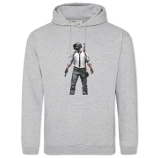 Hoodie with Print PUBG Hero - 2XL grey