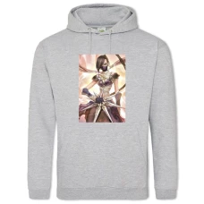 Hoodie with Print Ragnarok Hero Girl - 2XL grey