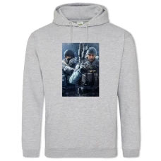 Hoodie with Print Rainbow Six Siege Heroes - 2XL grey
