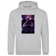 Hoodie with Print Rainbow Six Siege Strong Man - 2XL grey