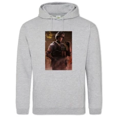 Hoodie with Print Rainbow Six Siege Powerful Hero - 2XL grey