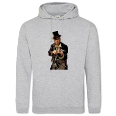 Hoodie with Print Red Dead Redemption Hero Print - 2XL grey