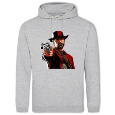 Hoodie with Print Red Dead Redemption Hero Power - 2XL grey