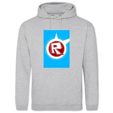 Hoodie with Print Roblox R Logo - 2XL grey
