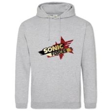 Hoodie with Print Sonic Forces Logo - 2XL grey