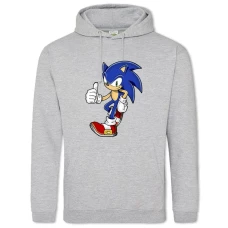 Hoodie with Print Sonic Hero Print - 2XL grey