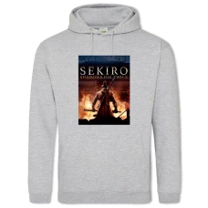 Hoodie with Print Sekiro Shadow Die Twice Print - 2XL grey