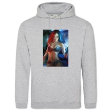 Hoodie with Print Spellforce Hero Girl - 2XL grey