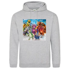 Hoodie with Print Spore Heroes - 2XL grey