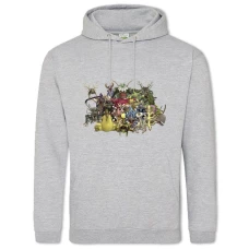 Hoodie with Print Spore Heroes Print - 2XL grey