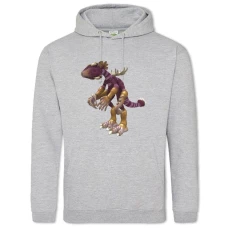 Hoodie with Print Spore Creature Print - 2XL grey