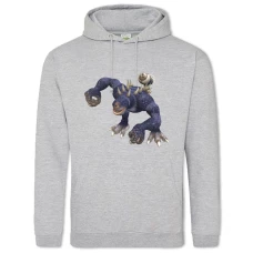 Hoodie with Print Spore Monster - 2XL grey