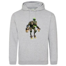 Hoodie with Print Spore Print - 2XL grey