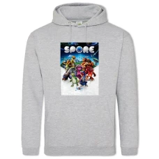 Hoodie with Print Spore Print Heroes - 2XL grey