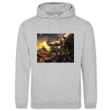 Hoodie with Print Stalker Print - 2XL grey
