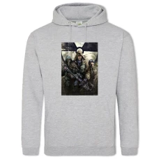 Hoodie with Print Stalker Heroes Print - 2XL grey