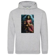 Hoodie with Print Starcraft Amazing Woman Print - 2XL grey
