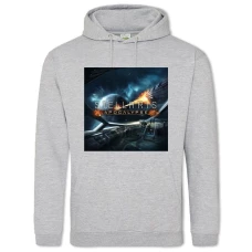 Hoodie with Print Stellaris Main Theme - 2XL grey