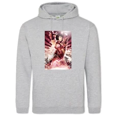 Hoodie with Print Tekken Hero Girl Print - 2XL grey
