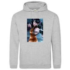 Hoodie with Print Tekken Strong Hero Girl - 2XL grey