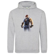 Hoodie with Print Tekken Powerful Hero - 2XL grey